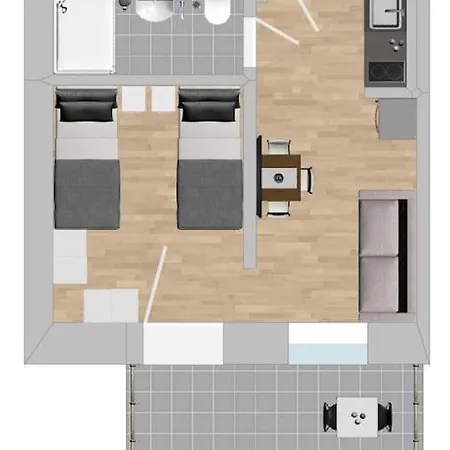 Am1094 - Moderne Monteurwohnung Uebergangswohnung Lejlighed