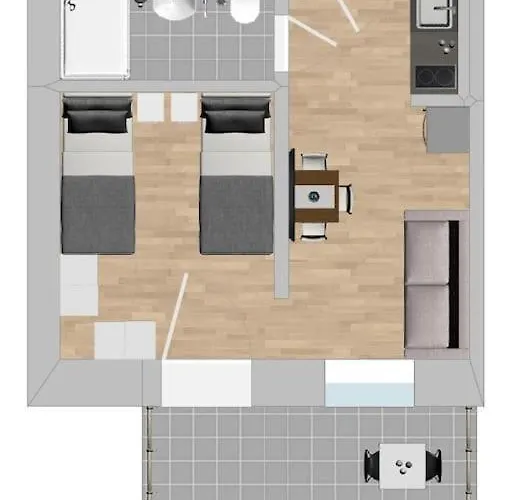 Am1094 - Moderne Monteurwohnung Uebergangswohnung Lejlighed